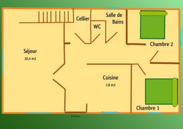plan du Chalet à Lus la Croix haute